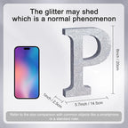TONIFUL 8 Inch Silver Glitter Letter P Table Centerpiece A-Z Silver Birthday Party Decorations,Silver Alphabet P for Birthday,Chrismas,Graduation,Bridal Shower,Wedding,Anniversary Party Supplies