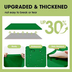 Pureegg Plastic Table Cloth Disposable 10 Pack, 84'' Round Table Cloths, St Patricks Day, Christmas Decorations, Tablecloths, Round, Forest, Emerald, Plastic Cover, Leakproof & Sturdy, Green