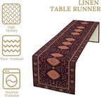 Vintage Boho Aztec Table Runner, Rustic Farmhouse Magical Kitchen Dining Home Party Table Decor 13x90in
