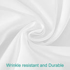 EMART Round Tablecloth White (6 Pack) 120 inch Circular Polyester Table Cover for Wedding Decor, Birthday Party, Banquet and Formal Events