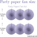 Purple Birthday Decorations,DIY Purple Paper Fans Hanging Decoration ,Party Decorations for Adults 16in,Little Mermaid Party Decor,Baby Shower Decorations 30 Color DIY Set (Light Purple)