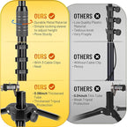 CAHAYA Dual-use Tripod Microphone Stand with Phone Holder Gooseneck Floor Mic Stand Portable with Carrying Bag and 2 Mic Clips for Singing Performance Wedding Stage Meeting Live CY0312