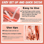 6 Pack Rose Gold Foil Fringe Curtains Backdrop, 3.28 x 8.2 Ft Metallic Streamers Tinsel Curtains Background for Photo Booth, Birthday, Weddings, Carnivals, Graduation, Themed Party Decorations