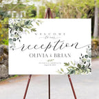 Personalized Wedding Welcome Sign, Welcome To Our Wedding Sign, Reception Welcome Sign, Wedding Reception Sign, Wedding Welcome Sign, Wedding Reception Decor, Greenery Wedding Sign, #1