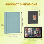 Trading Card Binder, Card Binder 9 Pocket for Trading Cards, Holds 540 Cards, Zippered Premium Card Collection Binder Album for Game Card, Sports Card, Yugioh, MTG (Sky Blue)