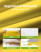 Pureegg Plastic Table Cloth Disposable 10 Pack, 54 x 108 Inch Table Cloths, Easter Party, Decorative Tablecloths, Rectangle, Lemon, Pastel Plastic Cover, Leakproof & Sturdy, Yellow