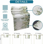 Sage Green Eucalyptus Cotton Linen Table Runner for Dining Kitchen, Farmhouse Leaves Wedding Outdoor Party Tablerunners Decoration Botanical Floral Dresser Scarf Coffee Tablecloth Runners 13x48 Inches