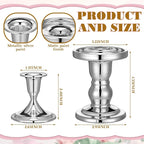 Irenare Unity Candles with Holder for Wedding Ceremony Wedding Decortions Accessories Glass Candle Holder Pillar Candle for Formal Events Church(Silver)