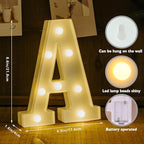 Led Light Up Letters, LED Marquee Letter Lights BAR Sign, Decorative Led Numbers Light, Battery Powered Letter Sign Lights for Bar Decor-Warm White
