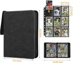 Trading Card Binder, Premium 9 Pocket Card Binder, 720 Double Sided Pocket PU Collection Binder, Collector Album, Card Holder for MTG, TCG, Sports Cards (Marble Black)
