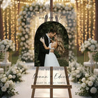 Personalized Wedding Photo Acrylic Welcome Sign – Custom Picture Board with Bride & Groom Names, Elegant Acrylic Wedding Reception Entrance or Ceremony Decoration, Indoor & Outdoor Keepsake Gift #4