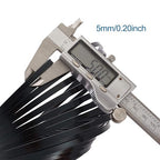 Fashewelry 32.8Ft 5mm Aluminum Flat Wire Black Bendable Metal Craft Wire Strip for Bezel Sculpting Armature Jewelry Making Gem Metal Wrap