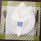 Blue Napkin Rings Bulk Set of 150pcs,Wedding Diamond Crystal Rhinestone Napkin Rings Adornment for Wedding Reception, Dinner, Place Settings, Holiday Parties or DIY Decoration (150,Blue)
