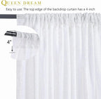 White Sequin Backdrop Curtain 7ft x 7ft Party Backdrop Curtains Sparkly Photo Backdrop for Party Wedding Birthday Wall Decoration