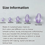 130pcs 6x8mm Teardrop Crystal Glass Beads for Jewelry Making, Faceted Vertical Hole Teardrop Glass Spacer Beads for Wind Chimes Bracelet Earring Necklace DIY Craft(Crystal Purple)
