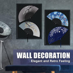 WEARXI Handheld Fan, 4 PCS Hand Fan, Chinese Folding Fan for Women Foldable, Silk Bamboo Hand Held Fan, Paper Hand Fan