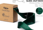 Green Satin Ribbon Double-Faced Wired Ribbons for Gift Wrapping Flower Bouquet Bows Wedding Invitation Christmas Decor Crafts 1-1/2 Inch 10 Yards