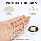 99 Feet 4mm Faux Pearl String Garland for Crafts, Artificial Pearl Beaded Trim Chain Strands for Wedding Centerpieces Bouquet Party Christmas Tree Decoration, Ivory