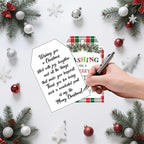 60Pcs Merry Christmas Tags with String, 3.3x2.1 Inch Buffalo Plaid Holiday Gift Tags, Xmas Happy New Year Tag with Holly for Winter Party Candy Bag Envelope Presents Gift Favor