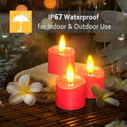 HL Rechargeable Waterproof Tea Lights,100H+ Highly Bright Led Flameless Candles,Magnetic Charging Battery Candles with Remote,Electric Votive Candles for Home Halloween Christmas Decorative-12pcs