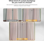 10×10ft Tulle Backdrop Curtains with Lights String - 300LED Fairy Lights Sheer Curtain Backdrop for Weddings Baby Shower and Birthday Party Decorations(2 Panels 5×10ft)