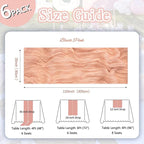 6 Pack Blush Pink Cheesecloth Table Runner 10ft Boho Gauze Fabric Cheese Cloth Table Runner 35 x 120 Inch Rustic Sheer for Romantic Wedding Decor Baby Shower Party Table Centerpiece Decoration