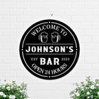 Personalized Bar LED Metal Art Sign Bar Metal Sign Custom Bar Sign Beer Bar Metal Wall Art Beer Mug Cheers Name Sign Bar Pub Decoration