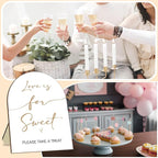 Bridal Shower Decor Supplies, Love is Sweet Please Take A Treat Sign, Love is Sweet Wooden Sign with Stand, Wedding Sign Bridal Shower Favors for Guests, Bridal Shower Party Supplies 9 * 11IN