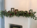 6.3FT Christmas 108 Branch Tips Artificial Cedar Garland, Anna's Whimsy Artificial Pine Cypress Greenery Garland, Christmas Decorations Indoor Outdoor Decor Winter Garlands