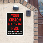 Custom Sign Personalized Custom Metal Sign, Customize For Office, Business, Workplace, Office, Home, Delivery Signs 12x17
