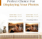 TWING 30 Pack 5x7 Acrylic Picture Frames Bulk, 10+10MM 5 By 7 Magnetic Photo Frame Horizontal Magnet Double Sided Acrylic Frames Set, 7 x 5 Clear Magnetic Block Picture Frame Desktop Display, Gift