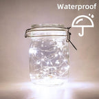 LAMPHOME 6 Pack Fairy Lights Battery Operated String Lights 6.6ft 20 Led Mason Jar Lights Waterproof Silver Wire Light Fireflies DIY Party Wedding Christmas Decoration(6 Pack,White)
