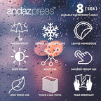 Andaz Press Bulk Photo Personalized Gift and Party Favors Collection, Wine Apple Cider Bottle Label Stickers, Custom Photo, 8-pack