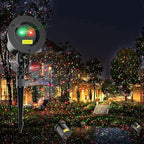 Christmas Laser Light Projector Red and Green Star Laser Lights Show with Timer for Outdoor Decorations Waterproof Landscape Lighting for Christmas and Holidays