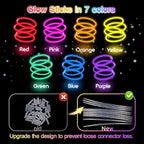 Halloween Glow Sticks Bulk Party Pack- Ultra Bright 500pk Glow in the Dark Party Favors, Glow Decorations, Neon Party Glow Necklaces and Glow Bracelets with Connectors