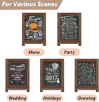 Magnetic Chalkboard 10"x14" Small Chalkboard Signs with Stand, Tabletop or Wall-Hanging Menu Board, Rustic Wood Frame Chalk Board Sign Board for Countertop Display/Home Décor/Wedding