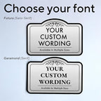 Custom Decorative Outdoor Metal Sign - Personalized Aluminum, Driveway Sign - Waterproof, Made in USA - Metallic Silver, 42x28 In
