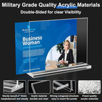 Acrylic Sign Holder 7x5, 6 Pack Clear Double Sided Table Menu Display Stand Suitable for Restaurants, Office, Store, Hotels