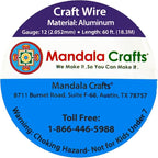Mandala Crafts 12 Gauge Anodized Aluminum Craft Wire for Jewelry Making - 60 FT Colored Flexible Yellow Green Wire - Bendable for Bonsai Armature Crafting Sculpting