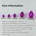 100pcs 8x12mm Teardrop Crystal Glass Beads for Jewelry Making, Faceted Vertical Hole Teardrop Glass Spacer Beads for Wind Chimes Bracelet Earring Necklace DIY Craft(Rose Red)