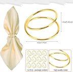 Gold Napkin Rings-12 PCS Metal Spiral Napkin Rings(Spiral) Napkin Holders Buckles for Family Dinner, Wedding, Party,Table Decorations