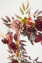 Ling's moment 5FT Burgundy Artificial Flower Garland Maroon Rose Floral Garland Arch Flowers Vine for Wedding Party Backdrop Decor Home Mantel Table Centerpieces Decorations Dusty Rose