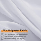 30ft x 10ft Thick White Backdrop Curtains for Parties, 6 Panels 5ft x 10ft Non See Through White Polyester Wedding Drapes Photo Backdrop for Birthday Party Graudation Photography Home Decor