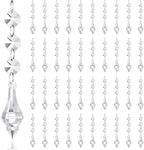 Nuenen 100 Pcs Hanging Crystals for Centerpieces Acrylic Chandelier Garland Beads Strands Prism Decorations Clear Teardrop Chandelier Crystals Pendant Wedding Home Garden Outdoor Ornaments(Lantern)