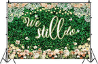 We Still Do Backdrop Green Leaves Lace Wedding Anniversary Photography Background Engagement Vow Renewal Bachelorette Party Decoration Banner Photo Booth Studio Props 9x6ft FU064YL