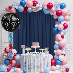 DWCN Backdrop Curtains for Parties, Background Curtains Photography Backdrop Drapes with Rod Pockets for Wedding Decorations Stage Birthday Family Gatherings, 2 Panels 5ft x 10ft, Navy Blue