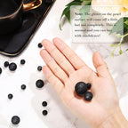 150 Pieces Vase Filler Faux Pearls Vase Makeup Beads No Hole Gloss Bead Mixed Sizes Round Pearl for Home Party Wedding Decor, 8/14/20 mm(Glitter Black)