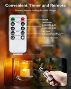 Homemory 12pcs Remote Timer LED Tea Lights Candles, 400+Hours Flickering Flameless Battery Operated Votive Candles for Tabletop Lighting, Centerpieces Decor, Holiday Decor