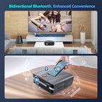 Ultra HD 4K Projector Auto Focus HDR WiFi6, Smart LED WiFi Bluetooth Projector 4K Daylight Home Cinema Movie Gaming 2300ANSI Ceiling Mounted Indoor Outdoor with Auto Keystone Zoom HDMI USB LAN Apps