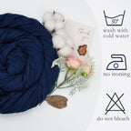 6 Pack Navy Blue Cheesecloth Table Runner 10ft Boho Gauze Fabric Cheese Cloth Table Runner 35 x 120 Inch Rustic Sheer for Romantic Wedding Decor Baby Shower Party Table Decoration